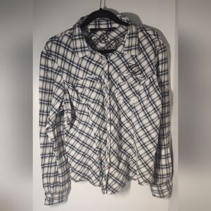 Harley Davidson Plaid Fannel Button-Up Shirt Size 1W=18/20 #621